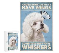 NANVIER 1000 Piece Jigsaw Puzzle for Adults - Wood Puzzles - Elegant White Poodle Theme - A Charming Challenge for Dog Lovers