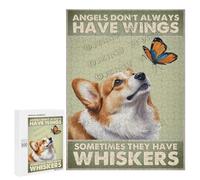 NANVIER 500-Piece Corgi Dog Puzzle for Adults - A Fun and Relaxing Way to Celebrate Your Love for Dogs,Wooden