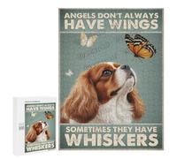 NANVIER 500 Piece Jigsaw Puzzle for Adults - Wood Puzzles - Whimsical Cavalier King Charles Spaniel - Fun Challenge for Puzzle Enthusiasts