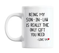 NANVIER Being My Son in Law is Really The Only You Need Mug, Son in Law Mug Gift from Mother in Law, Son in Law Fathers Day, Son in Law Birthday, Son in Law Christmas Mug Gift 11oz