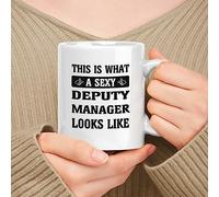 NANVIER Ceramic Coffee Mug Funny Gift for Deputy Manager 11 Oz Mug,This is What A Deputy Manager Looks Like Modern Coffee Mugs with Handle for Tea