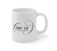 NANVIER Come in and Stay Awhile Mug White Bible Verses Religious Ceramic Tea Cup Funny Physical Fitness White Glossy Mug Valentine's Day Thanksgiving Gift for Grandpa Work 11oz