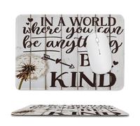 NANVIER Dandelion in A World Where You Can Be Anything Be Kind Themed Mouse Pad 8"x10" Non-Slip Rubber Base MousePads With Stitched Edge Plant Decor A233