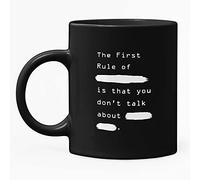 NANVIER Fight Club The First Rule of Fight Club Black White Classic Mug 11oz
