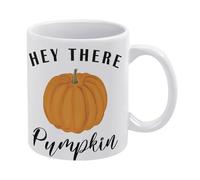 NANVIER Hello Fall Table Coffee Mug Decor,Hey There Pumpkin,Autumn Coffee Tea Cup Fall Farmhouse Cup for Office Home Harvest Thanksgiving Ceramic Coffee Mug 11 Oz