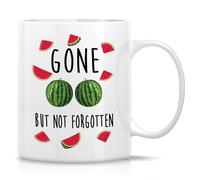 NANVIER Inspirational Mastectomy Survivor Mug - Ceramic Coffee or Tea Cup - Supportive and Uplifting Gift for Breast Cancer Survivor - Watermelon Mastectomy Design Mug, Gone But Not Forgotten 11oz