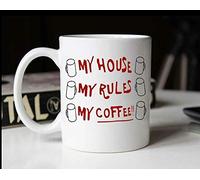 NANVIER My House My Rules My Coffee Mug Mug - Funny Knives Out Coffee Tea Mug Cup 11oz