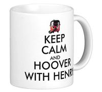 NANVIER Novelty Mug : Keep Calm and Hoover with Henry : A Fun Vacuum Cleaner Appliance Themed Design for Any Domestic or Commercial Cleaning Company or Service Owner Worker Employee