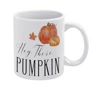 NANVIER Rustic Hey There Pumpkin Mug,Farmhouse Artwork Decor,Autumn Thanksgiving Harvest Decorative Birthday and Fall Gifts for Family or Friend,Gift Box Packaging 11 Oz