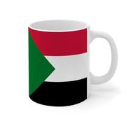 NANVIER Sudan Coffee Mug White State Map Sailors Sailing Ceramic Coffee Cup Funny Physical Fitness White Glossy Mug Father's New Year Gift for Family Barista 11oz