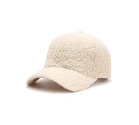 Nanwansu Winter Baseball Cap for Women Lamb Wool Solid Color Warm Golf Hats for Outdoor Travel Adjustable Hat, Beige, One size