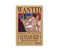 NANXIANG Anime ONE PIECE Wanted Poster Eustass Kid Posters Wall Art Painting Canvas Prints Decor Poster Artworks 12x18inch(30x45cm)