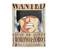 NANXIANG Anime ONE PIECE Wanted Poster Roronoa Zoro Print On Polyester Tapestry Scroll Wall Art Picture Family Home Decor Bedroom Decorative Tapestries 30"x40"