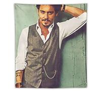 NANXIANG Johnny Depp American Film And Television Actor Wall Art Picture Painting Tapestry Polyester Print Ta
