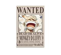 NANXIANG One Piece Wanted Luffy Wall Art Poster Scroll Canvas Painting Picture Living Room Decor Home 12x18inch(30x45cm)