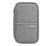 NANXJIUR Unisex Adult Family Passport Wallet, RFID Protected, Waterproof, Grey