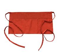 Nanxson 3Pack Waitress Half Apron with 3 Pockets Waist Bib Short Apron for Restaurant Kitchen Bistros CF3102 (orange, 3)