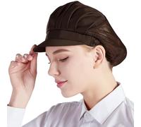 Nanxson 3PCS Chef Hat for Women Men with Breathable Mesh Coffee