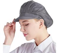 Nanxson 3PCS Chef Hat for Women Men with Breathable Mesh Grey
