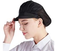 Nanxson 3pcs Chef Hat Kitchen Cooking Chef Cap Food Service Hair Nets CF9033, Black*3pcs, One Size