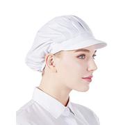 Nanxson 3PCS Elastic Chef Hat White Catering Hats with Brim