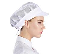 Nanxson 3pcs Unisex Chef Hat Elastic Kitchen Chef Hat Cooking Chef Cap Food Service Hair Net CF9061 White