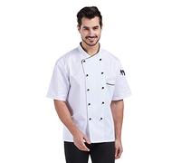 Nanxson Chef Jacket Chef Coat Men Women Professional Chef Uniform Black White Long &short sleeves -Pearl Button Workwear CFM0048