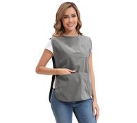 Nanxson Fastening Tabard Apron for Women Men Cleaning Apron with Large Pocket Barber's Apron Cooking Catering Kitchen Apron