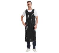 Nanxson Lightweight Waterproof TPU Apron with Elasticized Back Straps Adjustable Waist Ties Industrial Apron Work Apron Clothes Adjustable for Housework, Butcher, Barbecues CFS0012