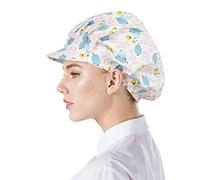 Nanxson Unisex 3PCS Elastic Chef Hat Catering Hats with Brim Adjustable Cooking Cap Industrial Food Service Caps for Baker Waiter Workshop Kitchen