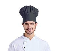 Nanxson Unisex High Elastic Chef Hat Adjustable Cooking Hat Cotton Catering Hat for Baking Restaurant Hotel Black