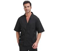 Nanxson Unisex Short-Sleeved Chef Jacket Professional Chef Uniform Comfort Chef Workwear for Cooking Kitchen Hotel
