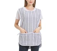 Nanxson Women Cobbler Apron Vest, Sleeveless Print Chef Apron with 2 Pockets Adjustable Side Ties for Cleaning Catering Cooking CF3187
