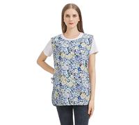 Nanxson Women Cobbler Apron Vest, Sleeveless Print Chef Apron with 2 Pockets Adjustable Side Ties for Cleaning Catering Cooking CF3187