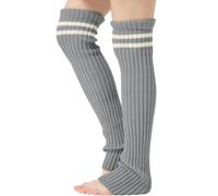 Nanxson Women's Knit Leg Warmers Preppy Style Stripe Leg Covers Boot Cuffs | Girls Leg Warmers,Winter Chunky Boot Cuffs,Ladies Gaiters,Soft Boot Cuffs,for Dance,Yoga,Sport,Ballet,80'S Party,Halloween