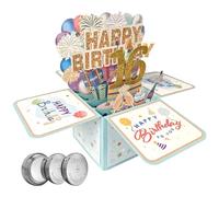 NANXU Happy 57TH Birthday Pop Up Card with Blowable Lights and Music, Funny 3D Foldable Birthday Greeting Cards Gifts for 57 Years Old Women Man Mom Dad Grandma Grandfa
