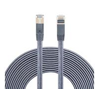 Nanxudyj Cat 7 Ethernet Cable 0.5M, Nylon Braided CAT7 Shielded Internet Cable RJ45 LAN Cable High Speed Gigabit Network Patch Cord Gold Plated Plug STP Wires for Router, Modem, Xbox, PS4, Camera.
