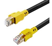 Nanxudyj Cat 8 Ethernet Cable 0.3M,26AWG Lastest 40Gbps 2000Mhz SFTP Patch Cord, Heavy Duty High Speed Cat8 LAN Network RJ45 Cable- in Wall, Outdoor, Weatherproof Rated for Router, Modem, Gaming