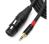 NANYI 3.5mm (1/8 Inch) TRS Stereo Male to XLR Female Interconnect Audio microphone Cable, Suitable for ipod, Mobile phone, active speakers, stage, DJ, studio audio console, 3M (10FT)