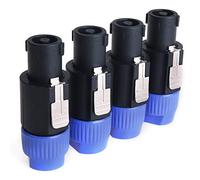 NANYI NL4FC speakon Cable Crown Amplifier, Audio Speaker Plug Twist Lock 4 Pole Speaker Plug Compatible with Neutrik Speakon NL4FC, NL4FX, NLT4X, NL2FC - 4 Pack