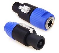 NANYI Speakon to 1/4 Adapter Connector, Upgraded 1/4" Female to NL4FC Male Connectors are for Converting 1/4" Cables to NL4FC Plug for Speaker/Amplifier/Mixer (Speakon to 1/4 Adapter - 2PCS)