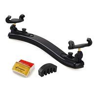 NANYI Violin Shoulder Rest - Collapsible & Adjustable for 1/2 Violins, Universal Fit with Soft High-Strength Sponge (Black) - Includes Mute and Rosin