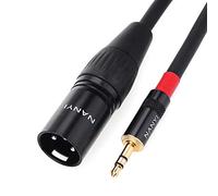NANYI XLR To Microphone Cable, 3.5mm (1/8 Inch) TRS Stereo Male to XLR Male Interconnect Audio Mic Cable, Suitable for iPod, Mobile Phone, Active Speakers, Stage, DJ, (5 Meters /16 Feet)
