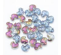 NANZU 100PCS 12MM UV Color Glass Duck Beads, Imitation Crystal Beads, Animal Glass Beads For Jewellery Making, Keychain Crafting