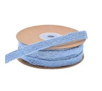 NANZU 30/60 Yard Handwoven 10MM Wide Jute Ribbon For Rustic Decorations Blue Jute Webbing Upholstery Woven Jute Rope Roll Jute Ribbon String/Rope