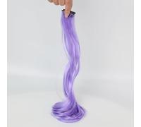 NANZU 55CM 10Pcs White Tea Gray/Green Wood Gray Colored Hair Pieces For Women Color Gradient Wigs, Synthetic Wigs Curly Fake Hair