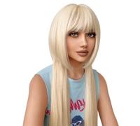NANZU 72CM Platinum Blonde Wigs For Women Girls Hair Accessories On Daily Party Travel Parties Carnival Travel Parties