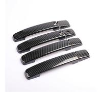 NANZU Fit For Nissan Qashqai J10 2007 2008 2009 2010 2011 2012 2013 Carbon Fiber Chrome Car Door Handle Cover Stickers Styling Accessories (Color : Carbon 2 buttons)