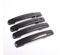 NANZU Fit For Nissan Qashqai J10 2007 2008 2009 2010 2011 2012 2013 Carbon Fiber Chrome Car Door Handle Cover Stickers Styling Accessories (Color : Carbon 0 button)