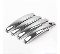NANZU Fit For OPEL Astra H 2004-2009 OPEL Astra J 2010-2015 Vauxhall Chrome Carbon Fiber Car Door Handle Cover Trim Stickers Accessories (Color : Silver)